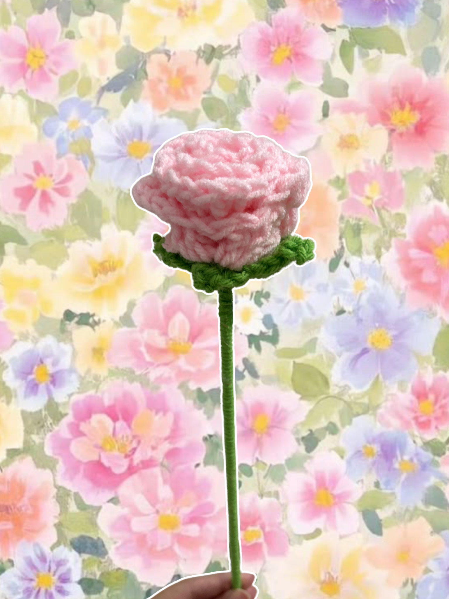 Pink rose style 4 single flower